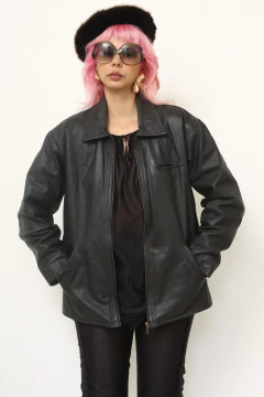 Jaqueta couro preta classica - loja online