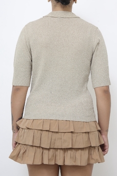 Blusa atoalhada bordado flor - Capichó Brechó