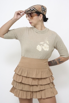 Imagem do Blusa atoalhada bordado flor