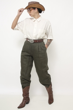 Imagem do Calça verde 100% linho