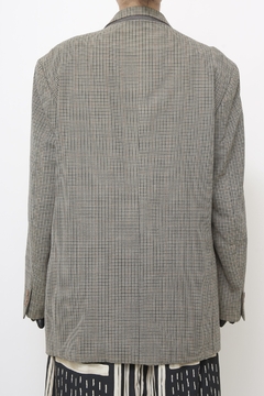 Blazer xadrez oliva lã 100% lã - comprar online