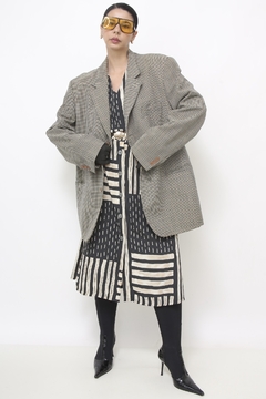 Blazer xadrez oliva lã 100% lã - comprar online
