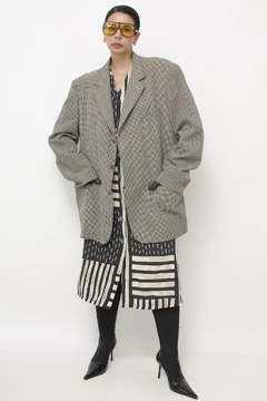 Blazer xadrez oliva lã 100% lã - loja online
