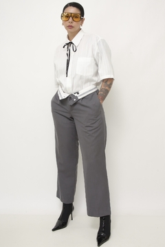 Camisa branca det listras classica