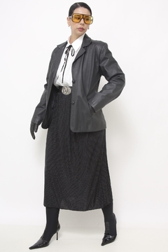 Imagem do Blazer couro preto classico