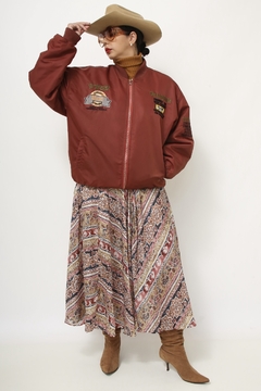 Jaqueta nylon bordo bordado costas PUCCINI - loja online