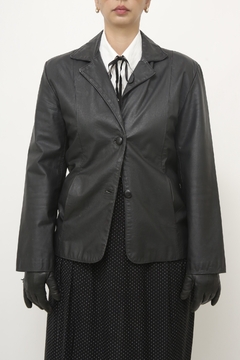 Imagem do Blazer couro preto classico