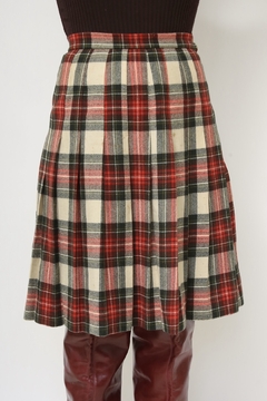 Saia KIlt 100% lã forrada vermelha na internet