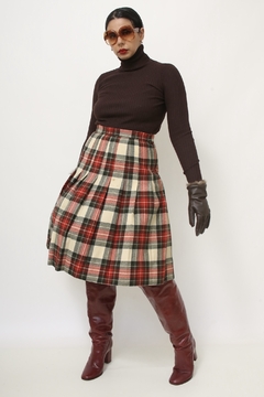 Imagem do Saia KIlt 100% lã forrada vermelha