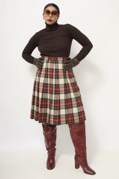 Saia KIlt 100% lã forrada vermelha - loja online