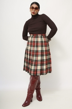 Saia KIlt 100% lã forrada vermelha - comprar online