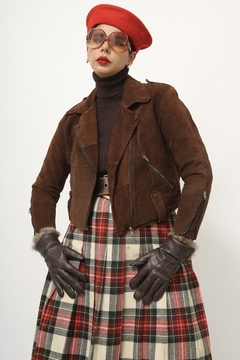 Jaqueta biker marrom forrada - comprar online