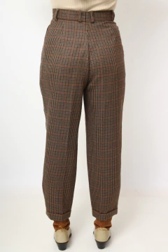 Calça xadrez LUIGI BERTOLI 100% LÃ - loja online
