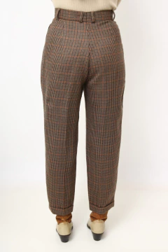 Calça xadrez LUIGI BERTOLI 100% LÃ - Capichó Brechó