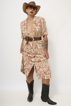 Vestido viscose western estampado - Capichó Brechó