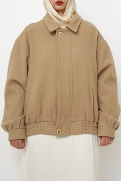 Jaqueta bomber 100% la classica bege - comprar online