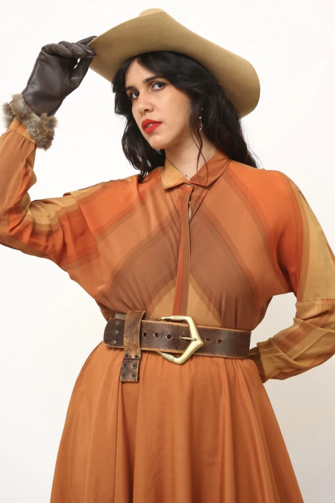 Camisa laranja listras MARIE CLAIRE