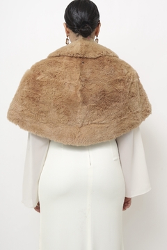 Estoula de pele com bolso forrada vintage - loja online