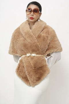 Estoula de pele com bolso forrada vintage - comprar online