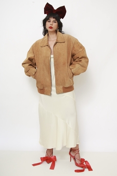 Jaqueta couro bomber vintage classica marrom - loja online