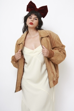 Jaqueta couro bomber vintage classica marrom - loja online
