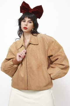 Jaqueta couro bomber vintage classica marrom na internet