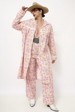 Conjunto tres peças pijamas CALÇA + BLUSA + CAMISOLA