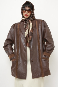 Blazer marrom classico recorte camurça - comprar online