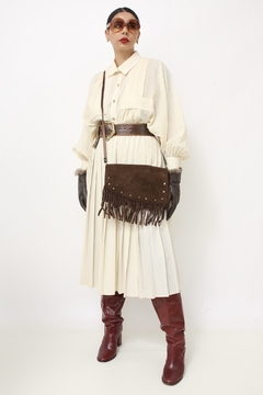 Imagem do Bolsa couro franja marrom western