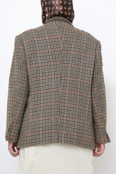 Blazer xadrez classico camelo - loja online