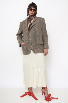 Blazer xadrez classico camelo na internet