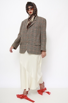 Blazer xadrez classico camelo