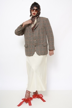 Blazer xadrez classico camelo na internet