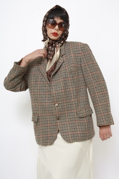 Imagem do Blazer xadrez classico camelo
