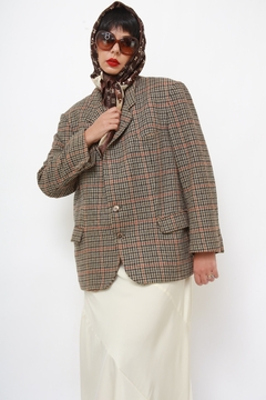 Blazer xadrez classico camelo - comprar online