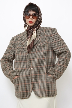 Blazer xadrez classico camelo - comprar online