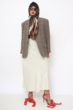 Blazer xadrez classico camelo - Capichó Brechó