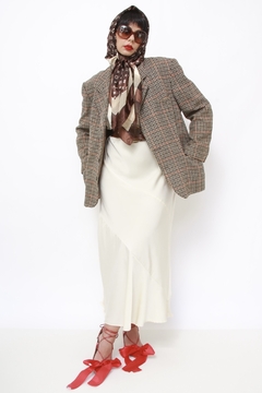 Blazer xadrez classico camelo - Capichó Brechó