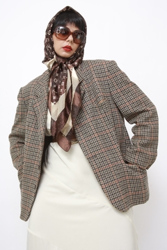 Blazer xadrez classico camelo na internet