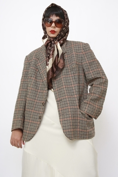 Blazer xadrez classico camelo