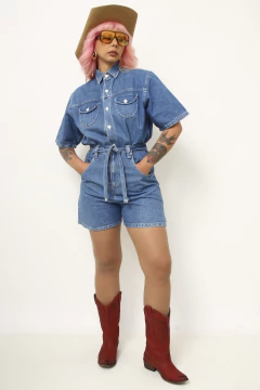 Macacao KHELF jeans algodão