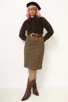 Imagem do Saia xadrez amarela vintage