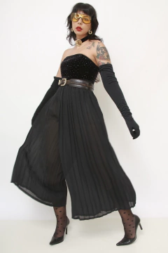 Imagem do Calça plissada preta midi