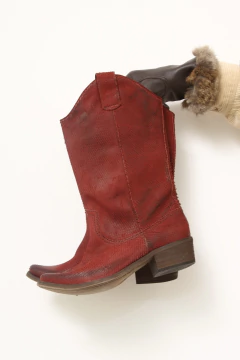 Bota JORGE ALEX couro vermelha 38 sem uso - loja online