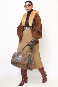 Bolsa marrom det preto couro AREZZO - loja online