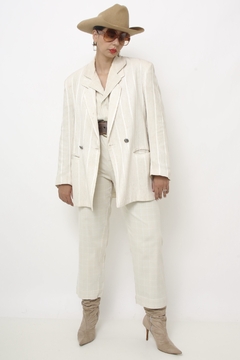 Imagem do Blazer linho classico ombreira vintage