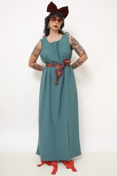 Conjunto VESTIDO + BLAZER verde chic
