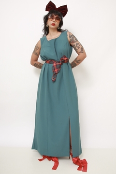 Conjunto VESTIDO + BLAZER verde chic