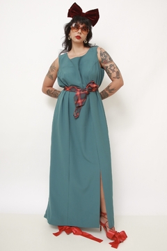 Conjunto VESTIDO + BLAZER verde chic na internet