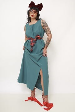 Conjunto VESTIDO + BLAZER verde chic